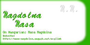 magdolna masa business card